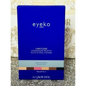 NEW Eyeko London Limitless Eyeshadow Palette 3 High Pigment 6 Shade Palette